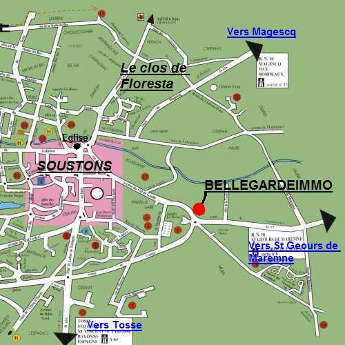 PLAN DE SOUSTONS POUR TERRAIN A BATIR